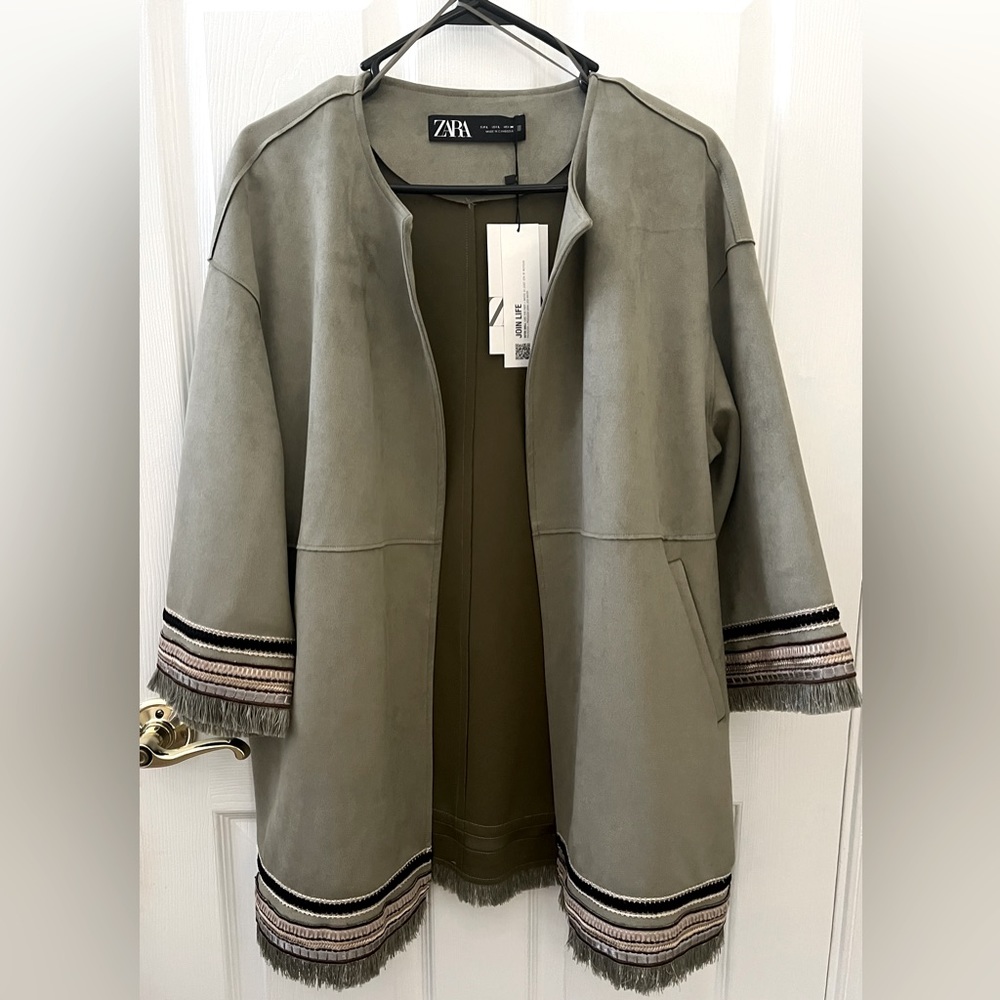 ZARA - Embroidered Jacket - SIZE L